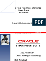 Release 12 Field Readiness Workshop Sales Track Financials: Oracle Subledger Accounting