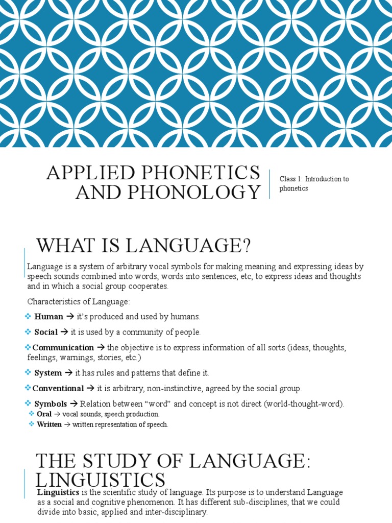 4 Ingles PE Applied and Phonology CLASS 1 PDF