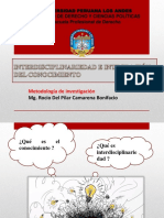 Interdisciplinariedad e Integración Del Conocimiento.