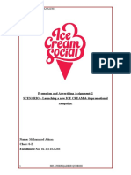 Promotion and Advertising Assignment#2 SCENARIO - Launching A New ICE CREAM & Its Promotional Campaign