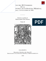 Actas Del I I I Congreso de La Asociación Hispánica de Literatura Medieval (Salamanca, 3 Al 6 de Octubre de 1989)