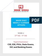 Cse, Ese, Psus, State Exams, SSC and Banking Exams: Made Easy Weekly Current Affairs