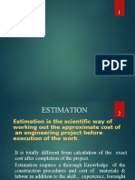 Building Estimation and Costing