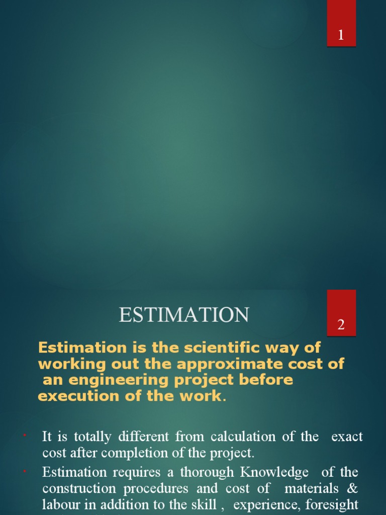 Building Estimation and Costing Guide | PDF | Business