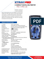 Metravi PRO 12B Digital Multimeter Catalogue