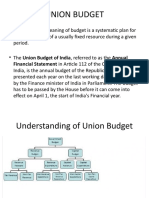 Union Budget: Financial Statement in Article 112 of The Constitution of