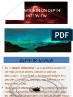 Presentation On Depth Interview