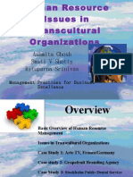 Human Resource Issues in Transcultural Organizations