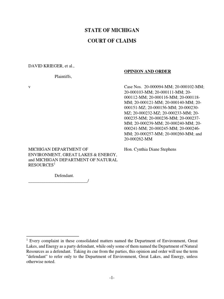 Midland 20210521 Opin and Ord Michigan Court of Claims PDF Common