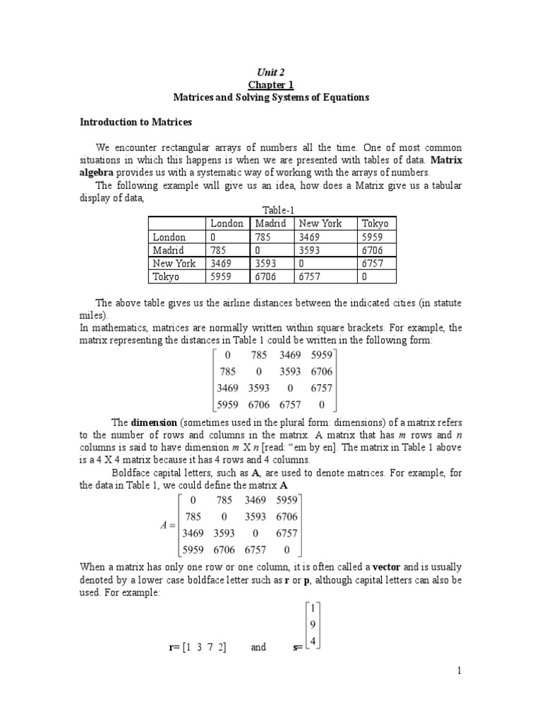Matrices and Systems of Equations | PDF | System Of Linear Equations ...