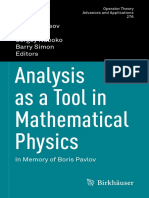 Analysis As A Tool in Mathematical Physics - in Memory of Boris Pavlov