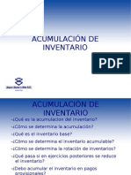 Acumulacion de Inventarios