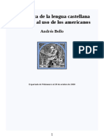 Gramática de La Lengua Castellana Destinada Al Uso de Los Americanos - Prólogo