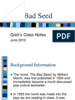 The Bad Seed: Grim's Class Notes
