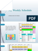 My Weekly Schedule ANDRES RINCON PEREZ