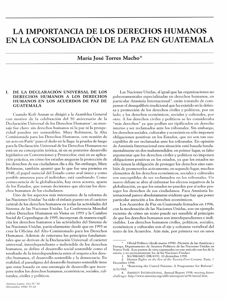 Derechos Humanos y Paz en Guatemala | PDF | Guatemala | Derechos humanos