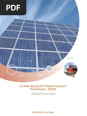 Detailed Project Report Solar Power Plant Pdf Download