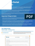 User Admin Portal Starter Guide - Verifying and Adding Users