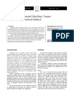 Prediction of Impacted Maxillary Canine Eruption Using Warford Method