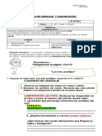 Guia 15 Lenguaje Cuarto A B C Martes 13 de Abril