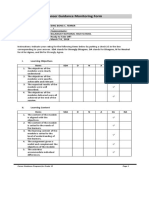 Career Guidance Monitoring Form: Department of Education