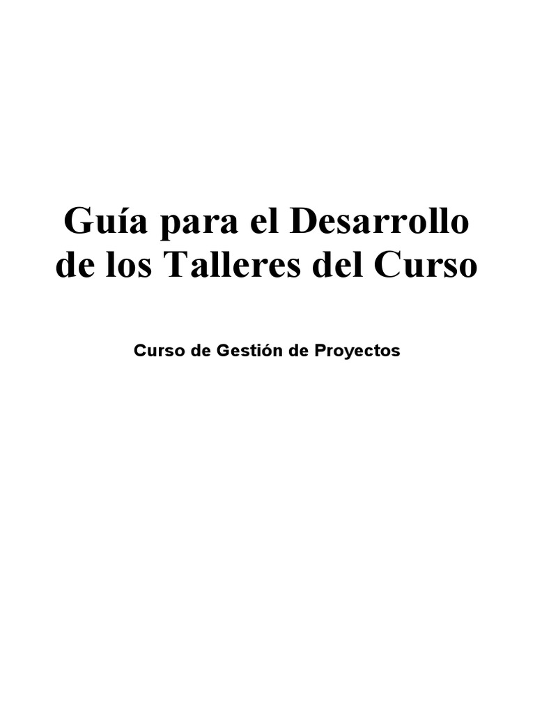 S08T1 - Guia - Taller Gestión de Proyectos | PDF | Gestión de proyectos ...