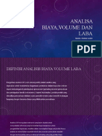 Analaisi Biaya, Volume Dan ISMAIL SALEH