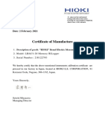 Certificate of Manufacture: Date: 2 February 2021