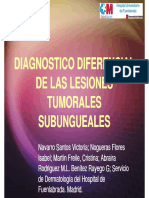 Diagnóstico diferencial de lesiones tumorales subungueales