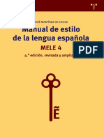 (Biblioteconomía y Administración Cultural 38) José Martínez de Sousa - Manual de Estilo de La Lengua Española (MELE 4)-Trea (2012)