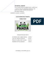 Bambú Panda, Primera Version Plan de Mercadeo