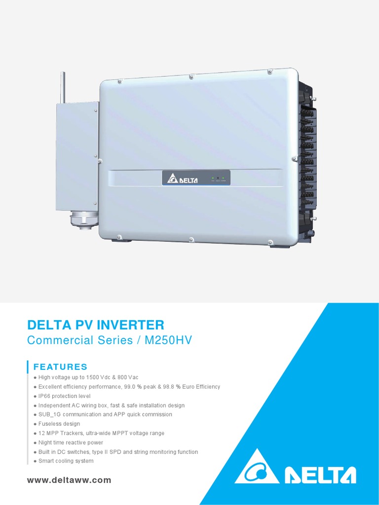 Delta PV Inverter: Commercial Series / M250HV | PDF | Alternating ...