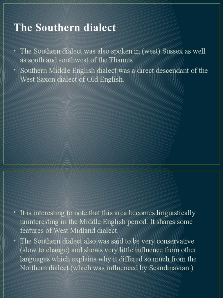 Southern Dialcts | PDF | Language Arts & Discipline | Classics