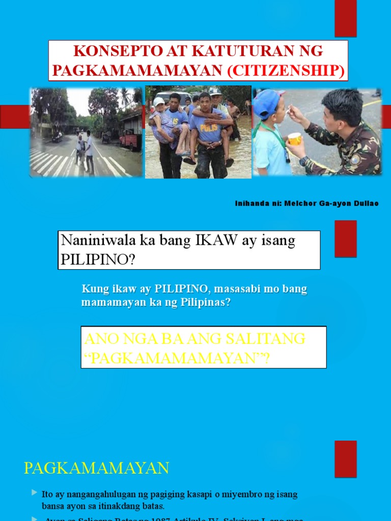 Konsepto at Katuturan NG Pagkamamamayan (Citizenship) | PDF