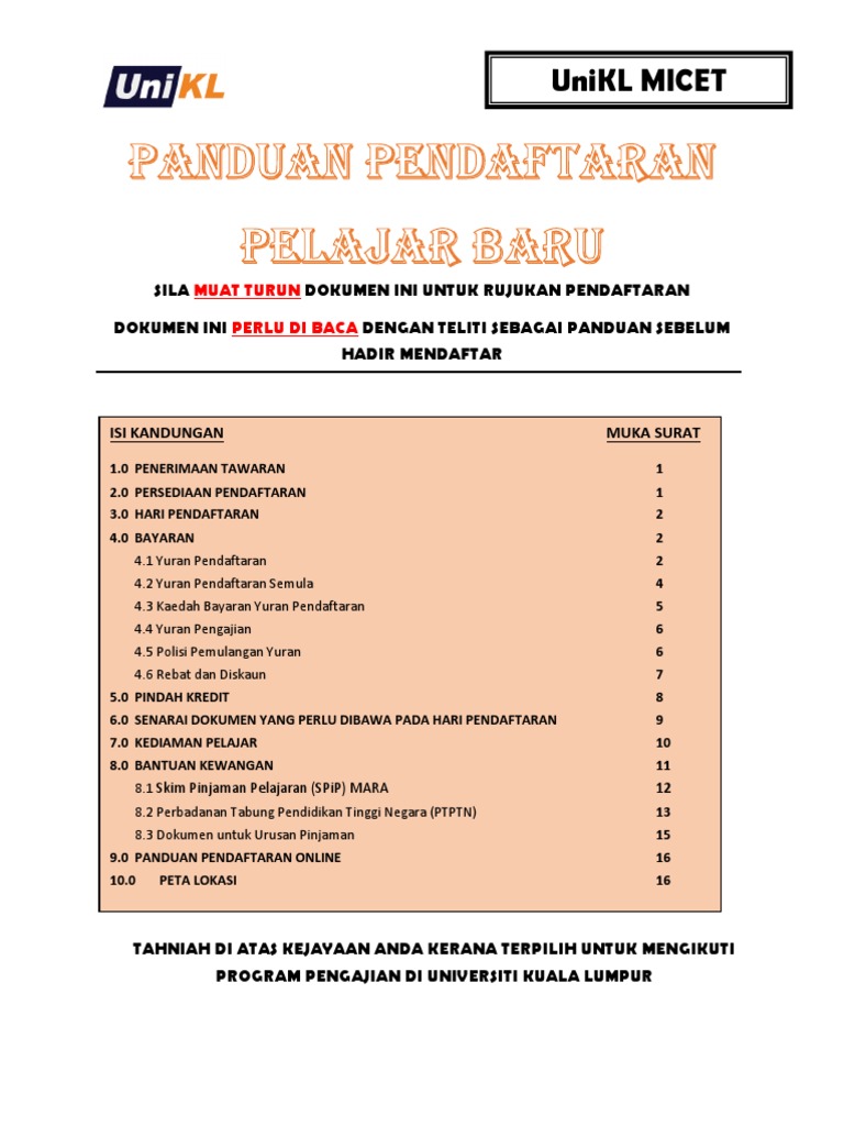 Panduan Pendaftaran Micet Pdf