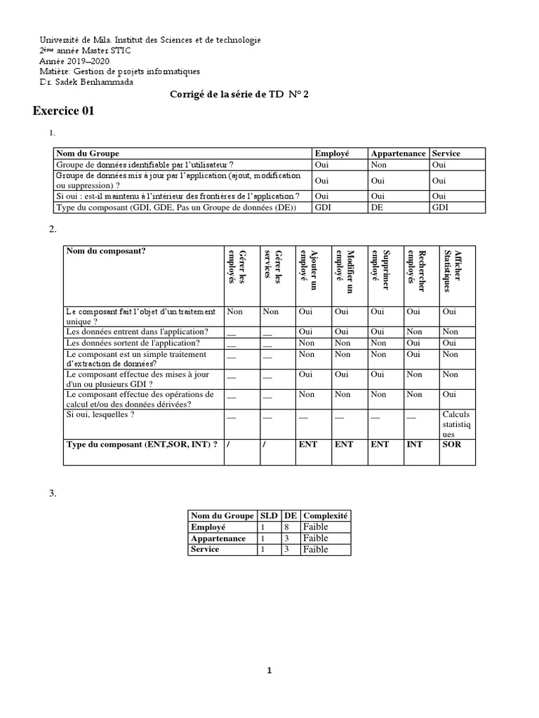 Corrigé TD2 | PDF | Informatique | Informatique et technologies de l ...