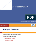 EE-307 Fpga Based System Design: Lecture # 05