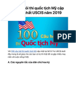 100 Câu hỏi thi quốc tịch Mỹ cập nhật mới nhất USCIS năm 2020 - My Aloha