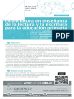 Flyer Lic Enseñanza Lectura Escritura Educacion Primaria