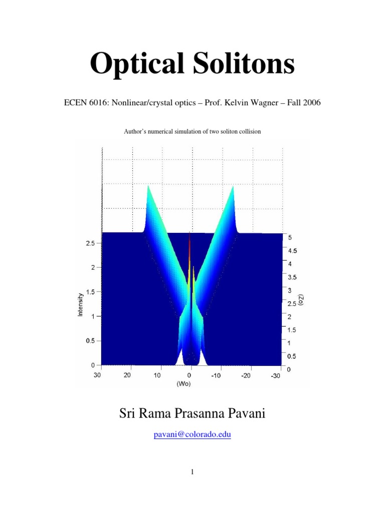 Optical_Solitons Soliton Optics