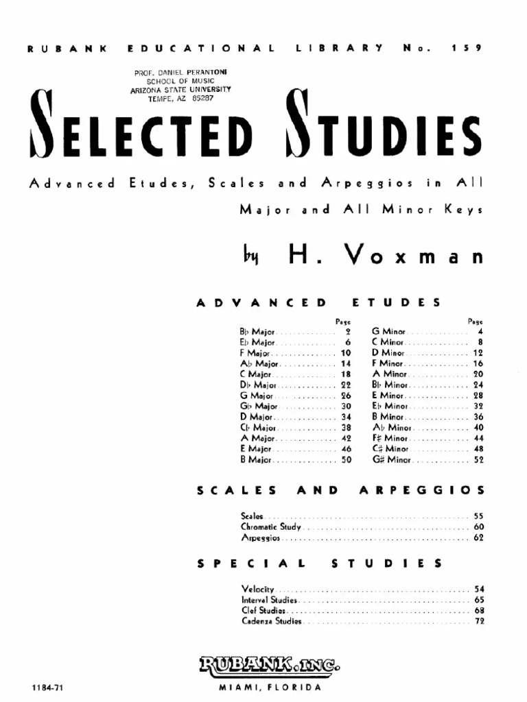 Voxman Selected Studies For Trombone PDF