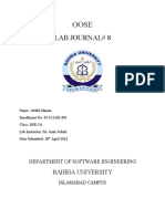 Lab Journal# 8: Bahria University