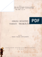 İsmail Hakkı Uzunçarşılı - Osmanlı Devletinin Saray Teşkilatı (TTK, 1984)