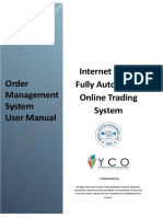 Internet Based Fully Automated Online Trading System Order Management System User Manual