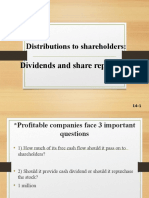 Distributions To Shareholders:: Dividends and Share Repurchases