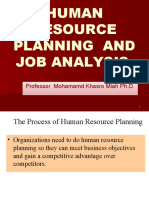 Human Resource Planning and Job Analysis: Professor Mohamamd Khasro Miah PH.D
