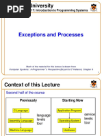 Princeton University: Exceptions and Processes