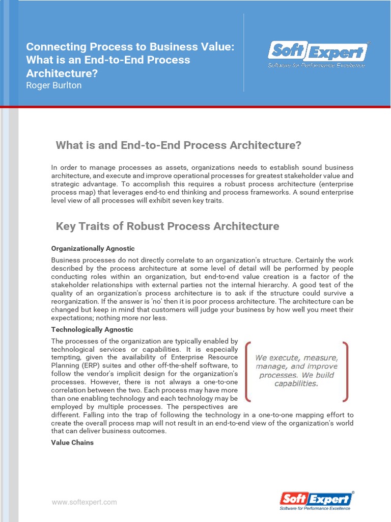 Connecting Process To Business Value | PDF | Business Value | Business ...