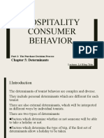 Hospitality Consumer Behavior: Chapter 5: Determinants