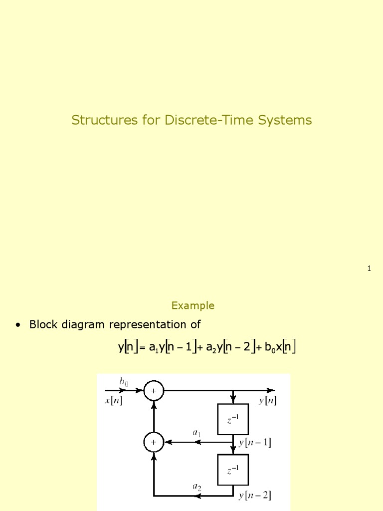 Structures For DiscreteTime Systems PDF Digital Signal Processing
